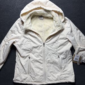 ZeroExposur Women’s XXL Softshell Coat, Hooded, Sherpa Lined, Vanilla, NWT